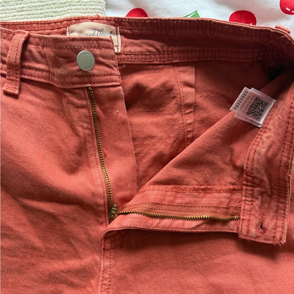 Red Wide leg high waist Pants - Picture 3 of 7